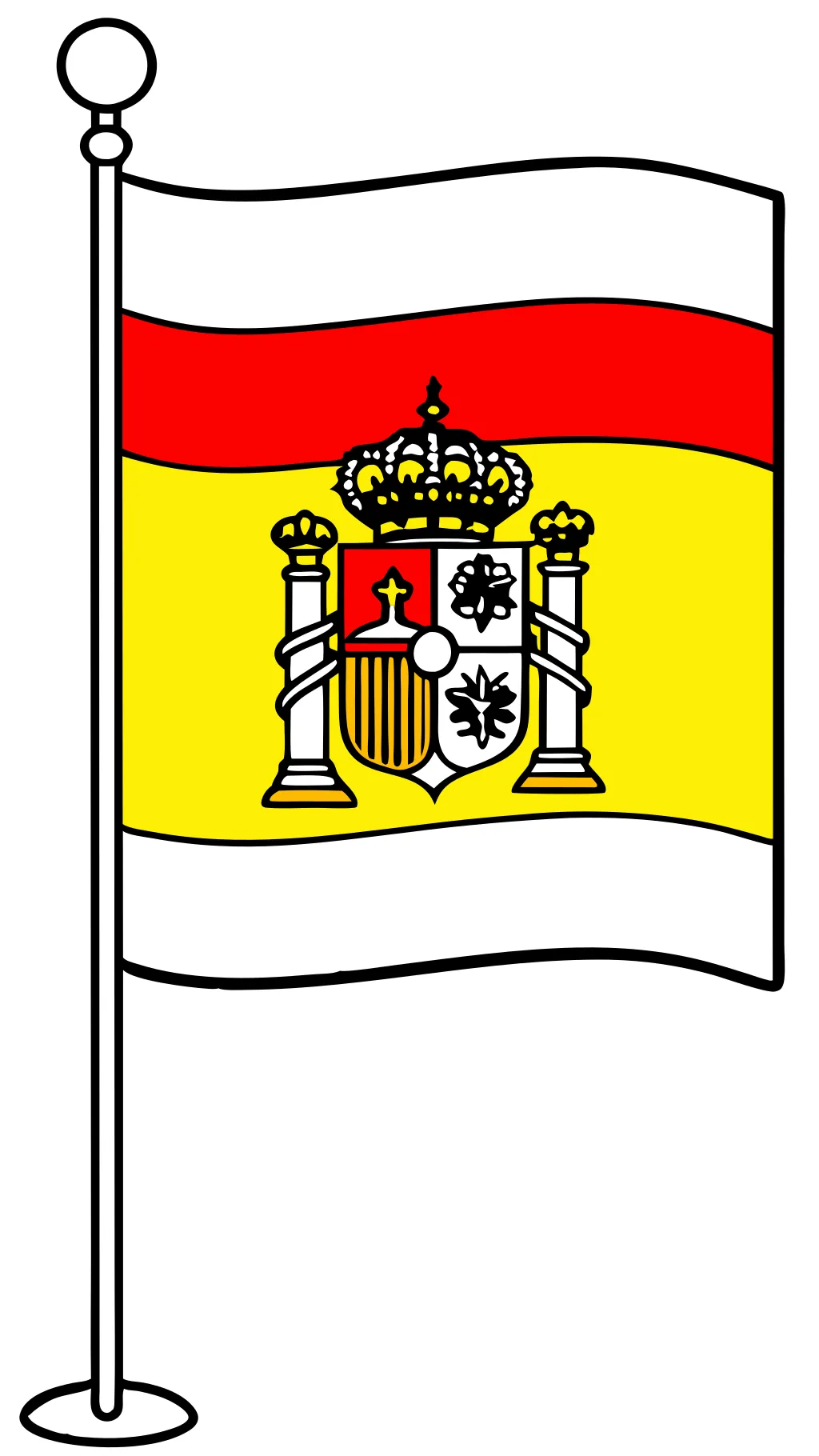 flag spain coloring page